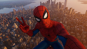 Spider-man taking selfie